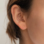 Tiny Moon & Star Studs Silver 18K Gold Plated