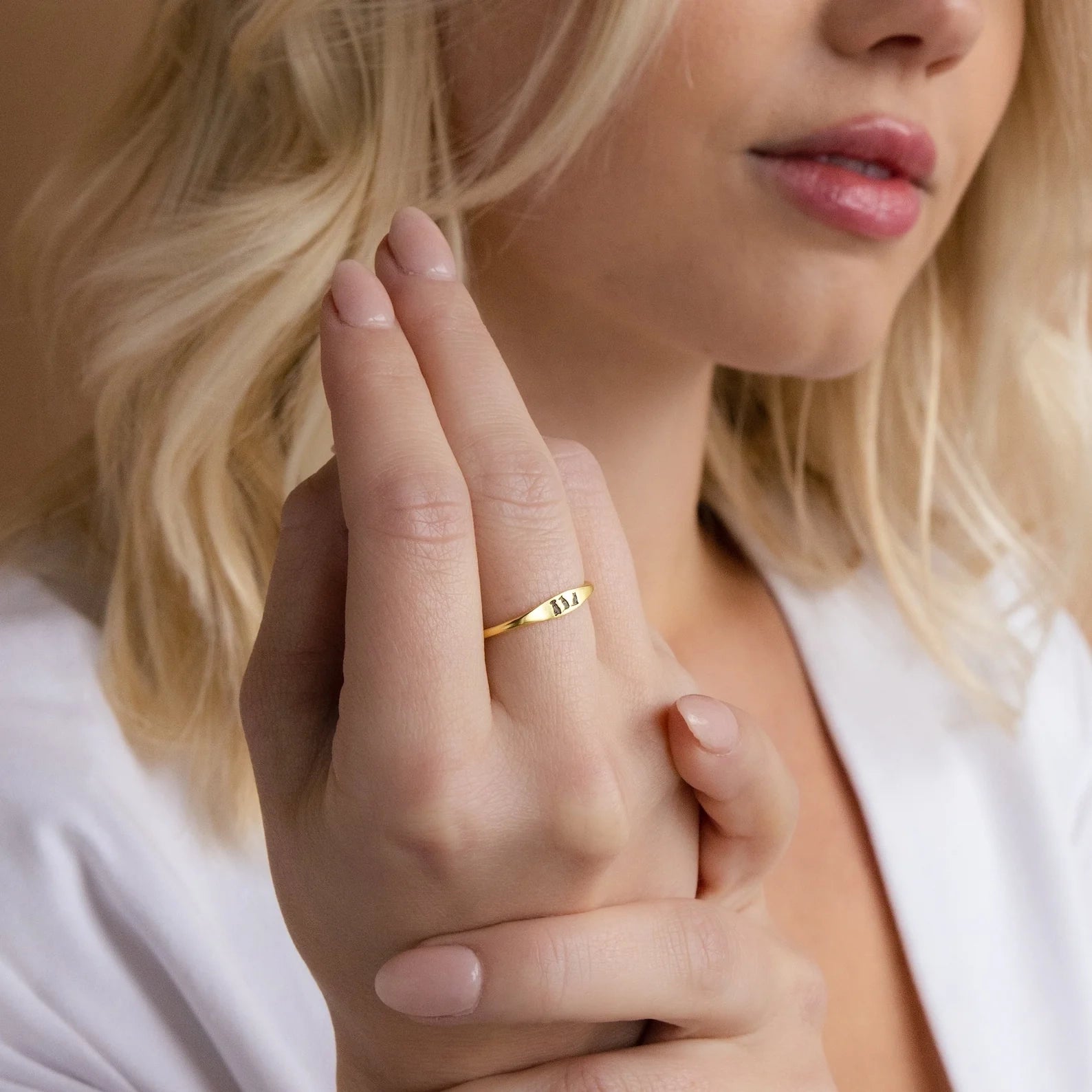 Skinny Pet Ring Silver 18K Gold Plated