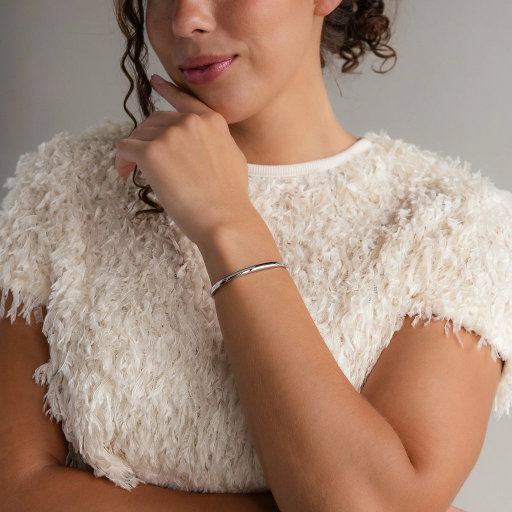 Classic Bangle in Silver Silver 18K Gold Plated