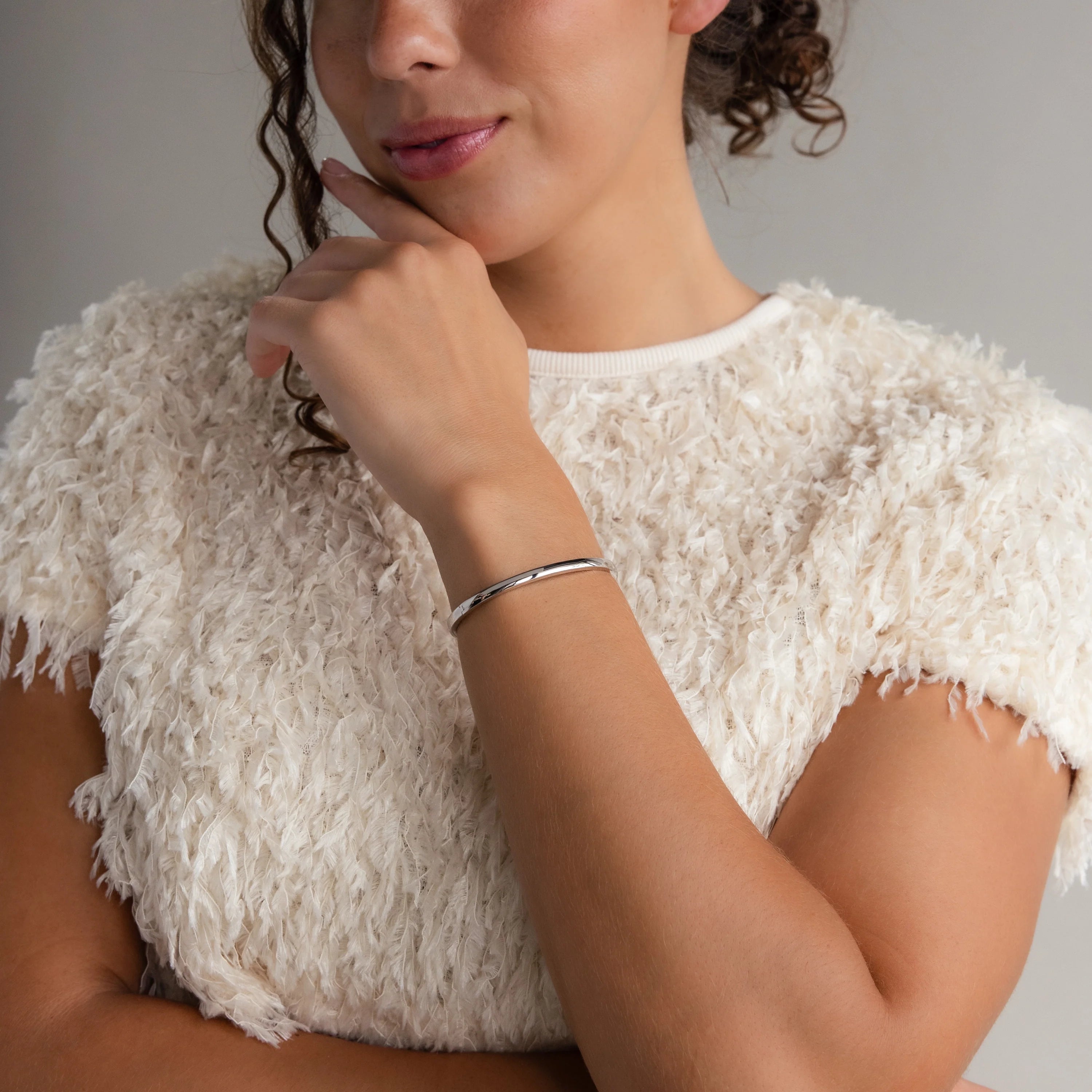 Classic Bangle in Silver Silver 18K Gold Plated