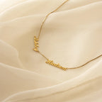 Carrie Box Chain Multiple Name Necklace Silver 18K Gold Plated