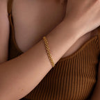 Strap Bracelet Silver 18K Gold Plated