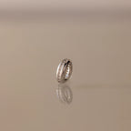 Diamond Pave Dome Spacer Charm Silver 18K Gold Plated