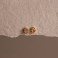 Topaz Flatback Studs Silver 18K Gold Plated