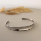 Dome Cuff Bracelet Silver 18K Gold Plated