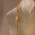 Moonstone Hand Chain Bracelet Silver 18K Gold Plated