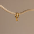 Ericka Opal Huggies Silver 18K Gold Plated