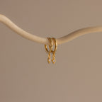 Ericka Opal Huggies Silver 18K Gold Plated