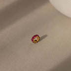 Infinity Pink Ruby Charm Silver 18K Gold Plated