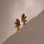 Peridot Marquise Drop Studs Silver 18K Gold Plated