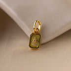 North Star Peridot Charm Silver 18K Gold Plated