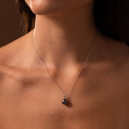 Midnight Pearl Necklace Silver 18K Gold Plated