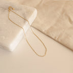 Singapore Twist Necklace Silver 18K Gold Plated