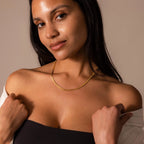 Bold Snake Chain Necklace Silver 18K Gold Plated