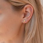 Classic Heart Studs Silver 18K Gold Plated