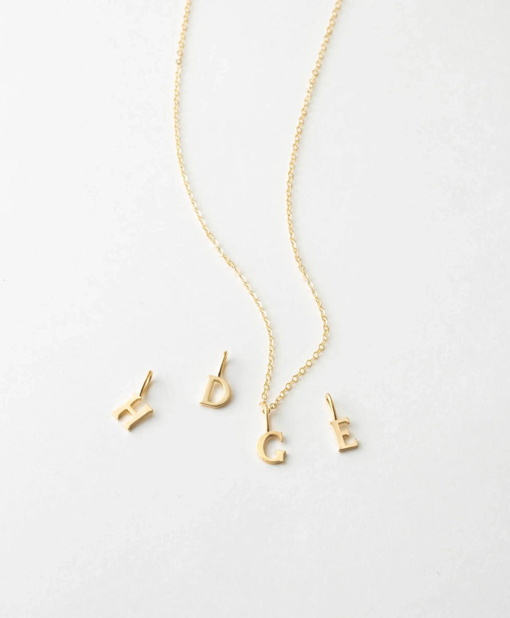 Dainty Serif Initial Necklace