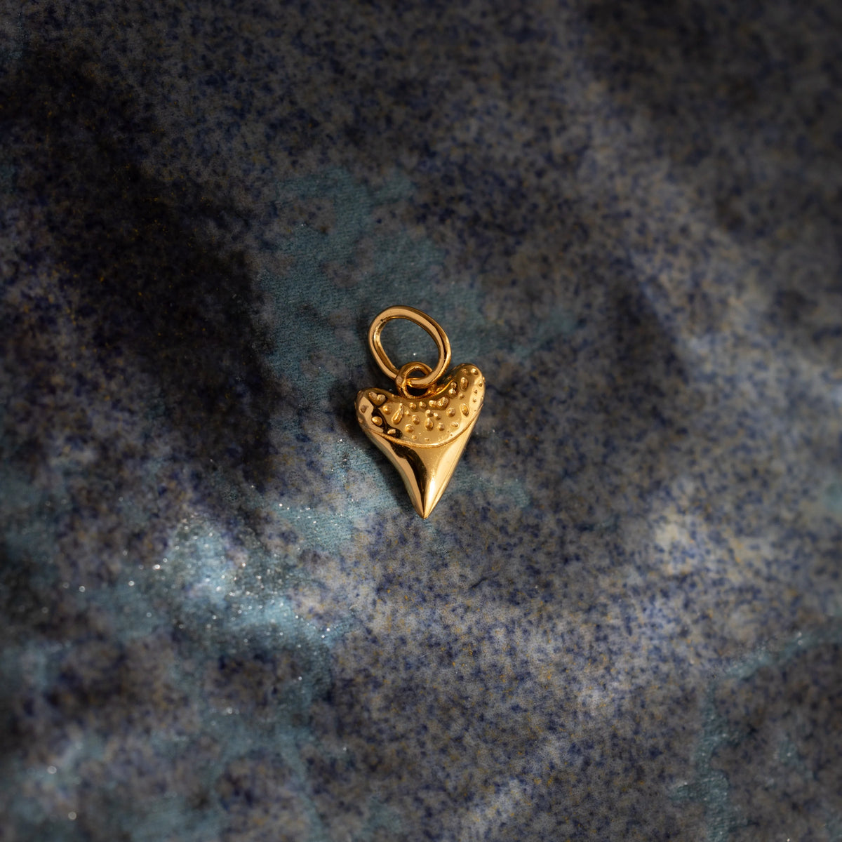 Dainty Shark Tooth Charm Silver 18K Gold Plated
