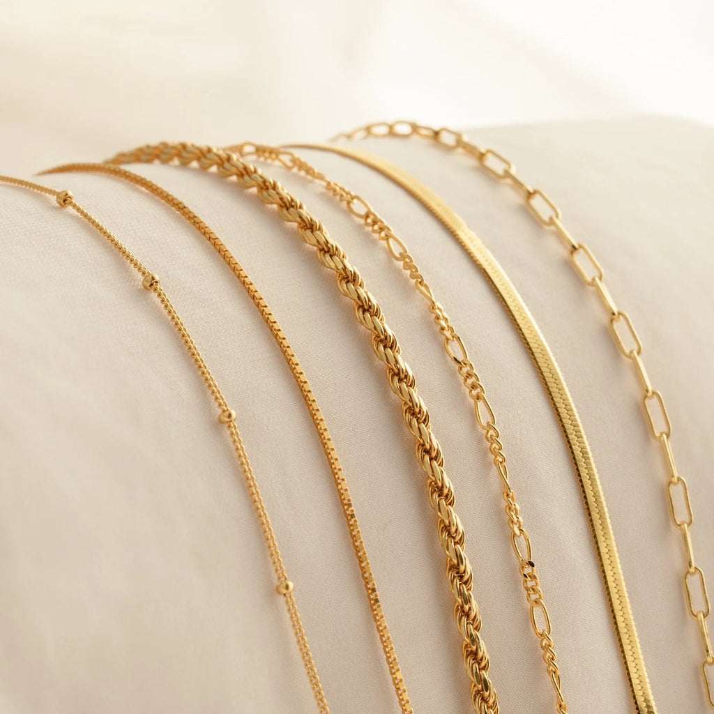 Essential Bracelet Chains Silver 18K Gold Plated