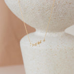 Dainty Mrs. Charm Necklace Silver 18K Gold Plated