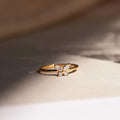 Diamond Butterfly Ring Silver 18K Gold Plated