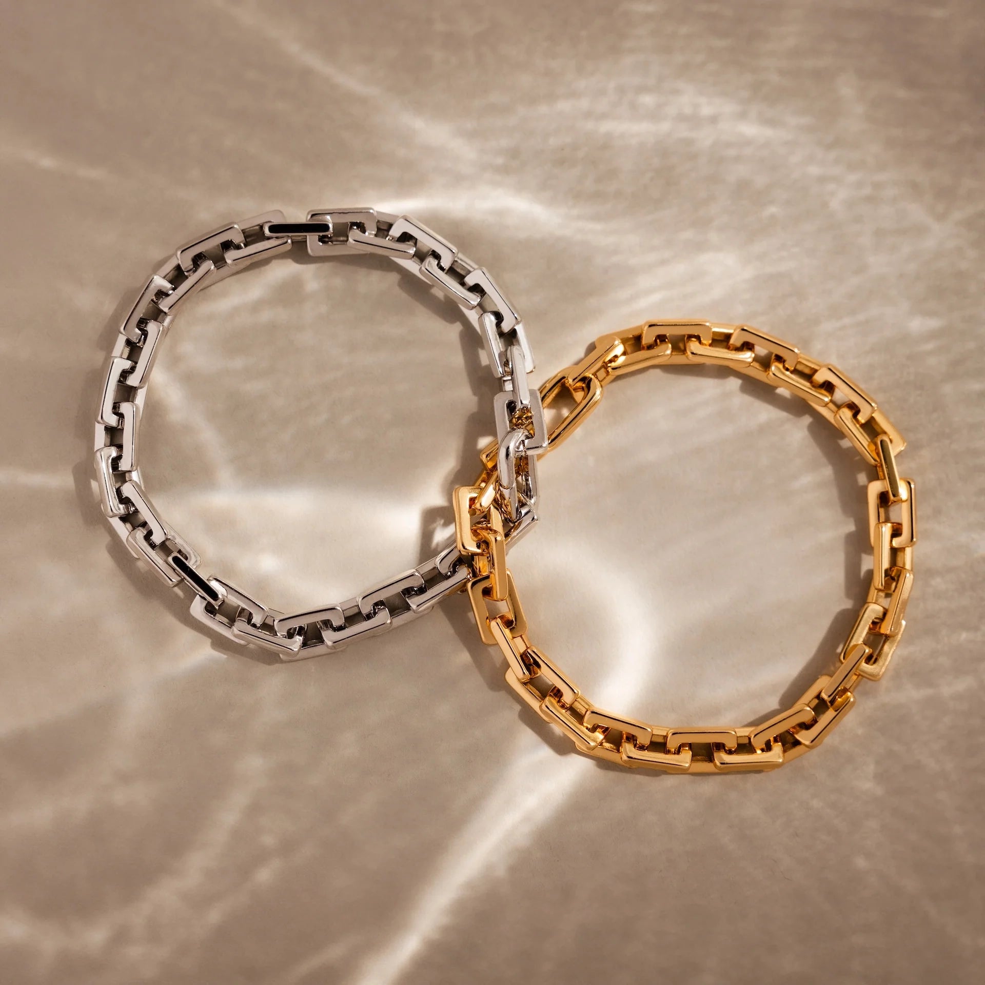 Eternal Link Bracelet  Silver 18K Gold Plated