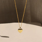 Initial Heart Locket Necklace Silver 18K Gold Plated