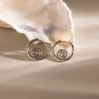 Spiral Swirl Hoops Silver 18K Gold Plated