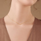 Lucia Pave Necklace Silver 18K Gold Plated
