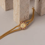 Duo Chain Ruby Timepiece Silver 18K Gold Plated