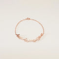 Classic Multiple Name Bracelet Silver 18K Gold Plated