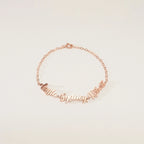 Classic Multiple Name Bracelet Silver 18K Gold Plated