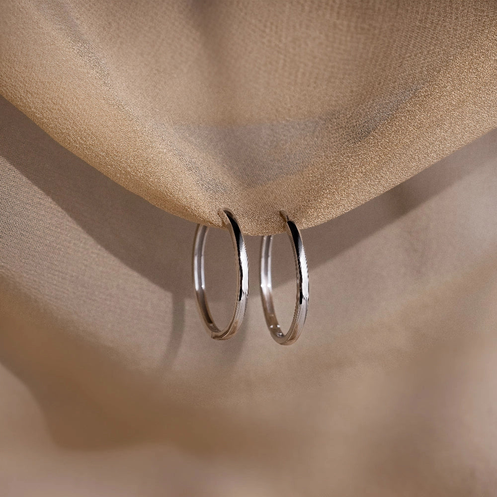Classic Hoops Silver 18K Gold Plated
