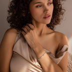 Heart Charm Bracelet Silver 18K Gold Plated