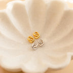 Reagan Duo Huggies Silver 18K Gold Plated