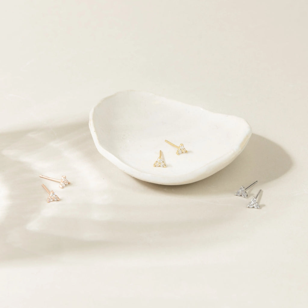 Mini Diamonds Studs Silver 18K Gold Plated