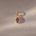 Teardrop Alexandrite Charm Silver 18K Gold Plated