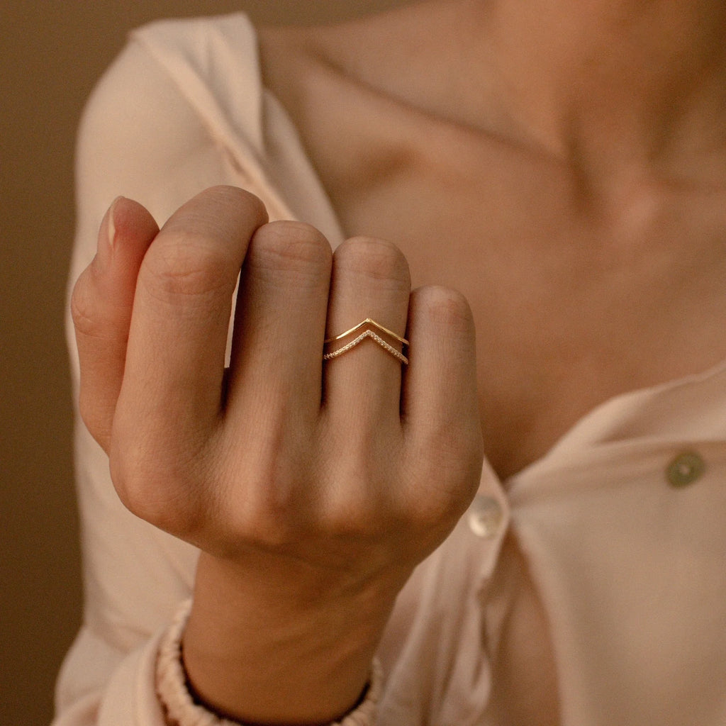 Curve Stacking Set Silver 18K Gold Plated
