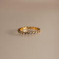 Aquamarine Lace Eternity Ring Silver 18K Gold Plated