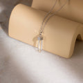 Clear Quartz Necklace Silver 18K Gold Plated
