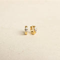 Marquise Diamond Aurora Huggies Silver 18K Gold Plated
