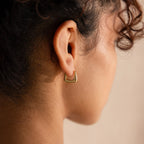 Bold Geometric Hoops Silver 18K Gold Plated