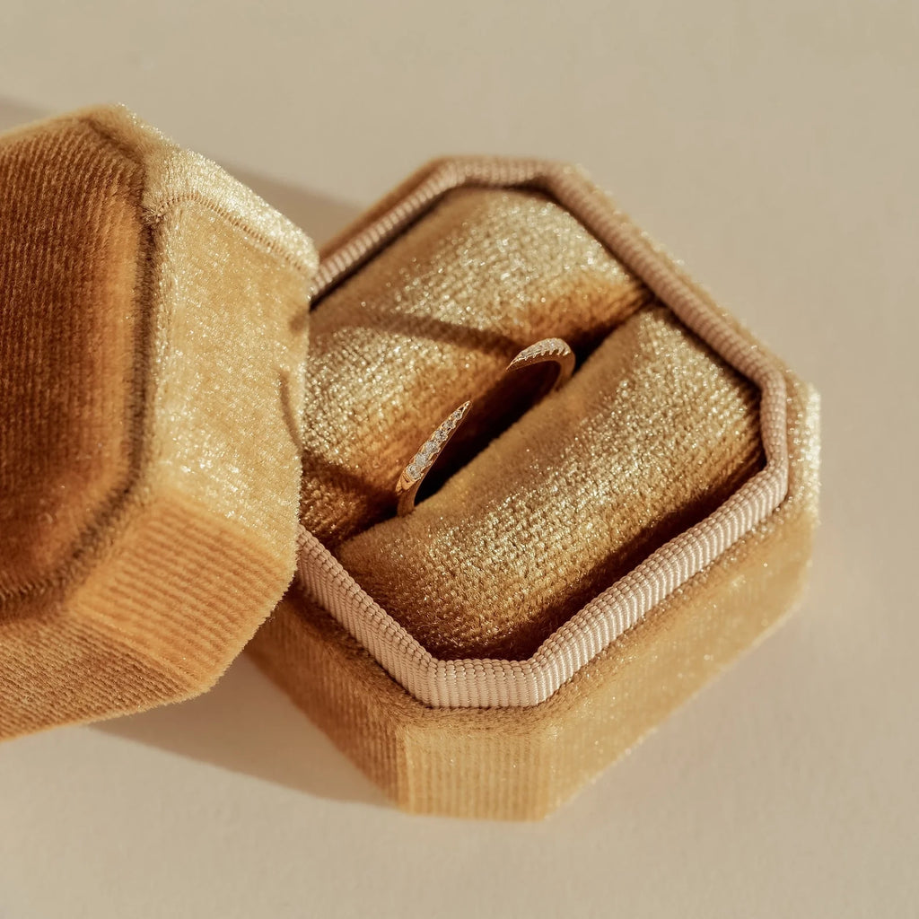 Jessie Duo Pave Ring Silver 18K Gold Plated