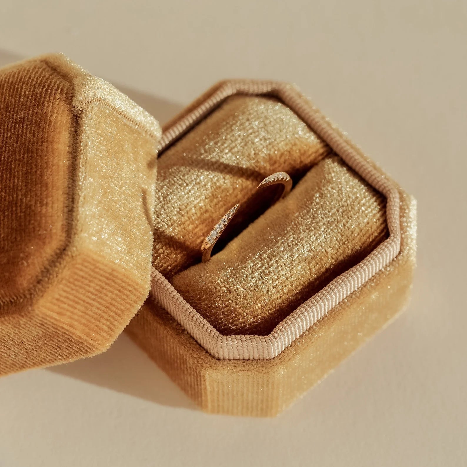 Jessie Duo Pave Ring Silver 18K Gold Plated