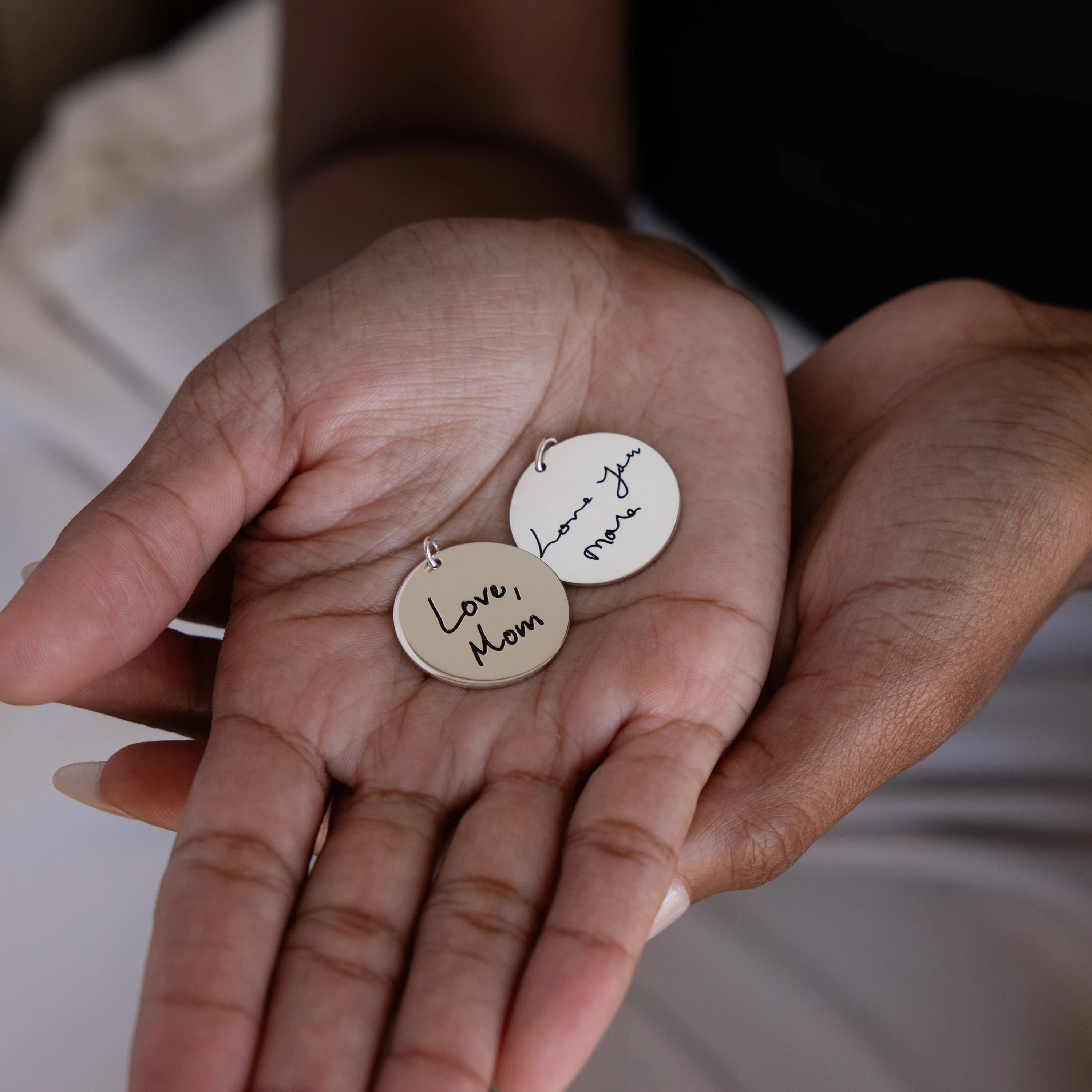 Custom Handwriting Charm Silver 18K Gold Plated