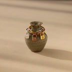 Initial Padlock Drop Ring Silver 18K Gold Plated