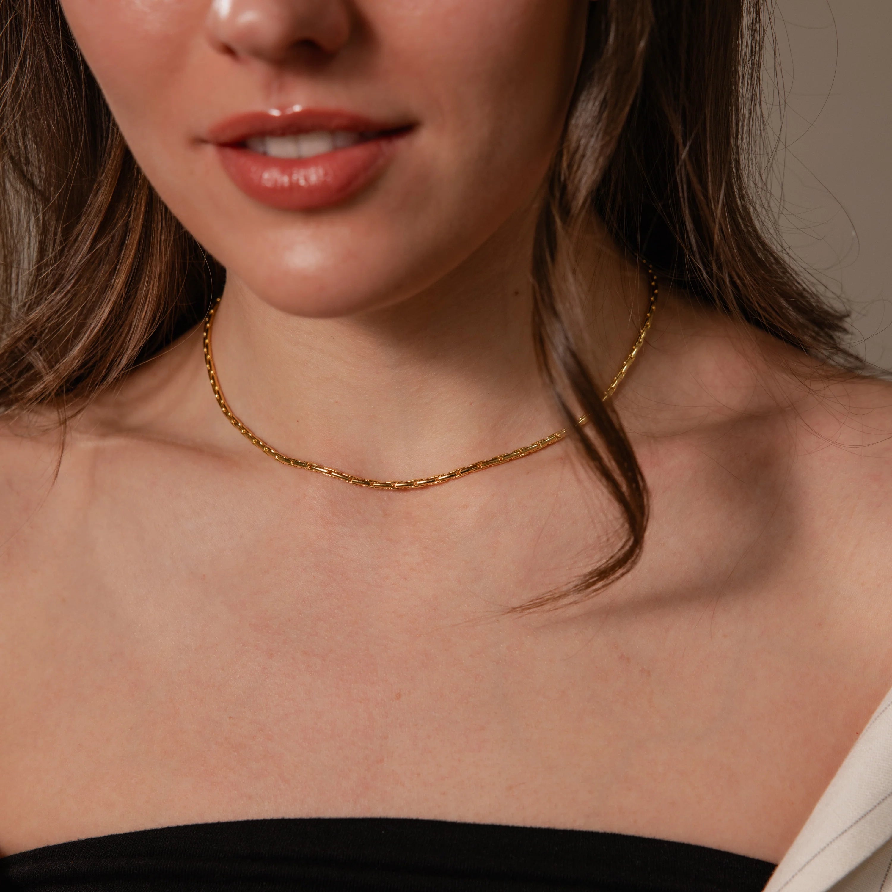 Bold Link Chain Necklace Silver 18K Gold Plated