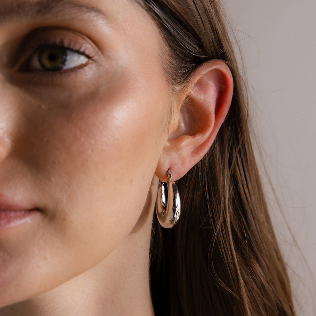 Sculpted Hoops Silver 18K Gold Plated