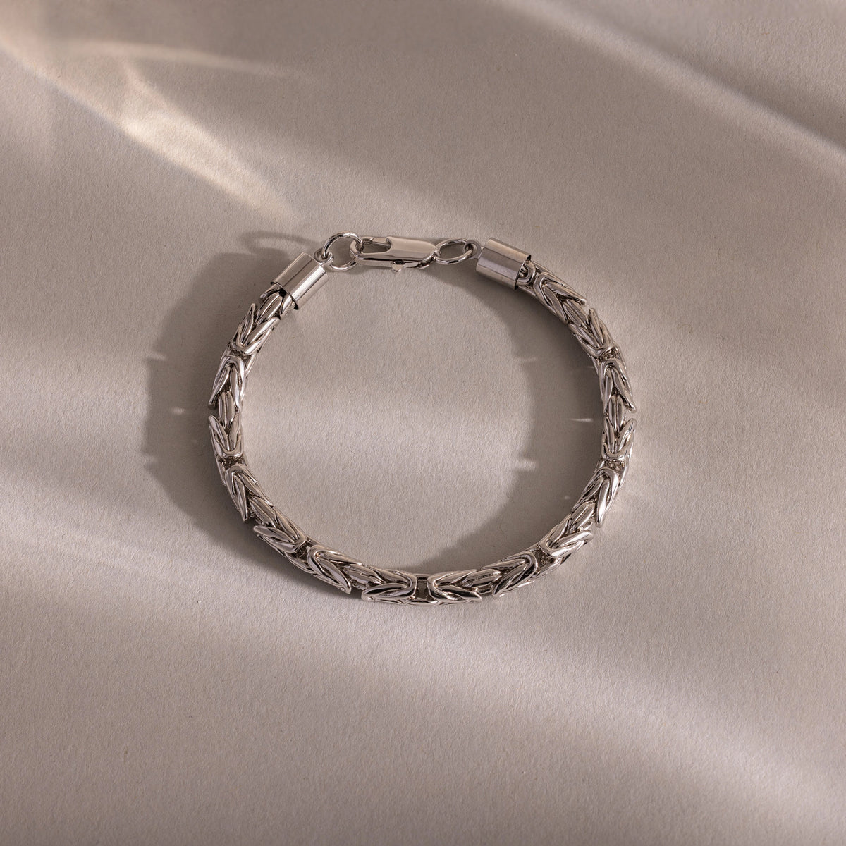 Byzantine Link Bracelet  Silver 18K Gold Plated