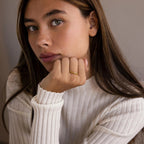 Dainty Beads Code Ring Silver 18K Gold Plated