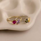 Love Toi et Moi Ring Silver 18K Gold Plated